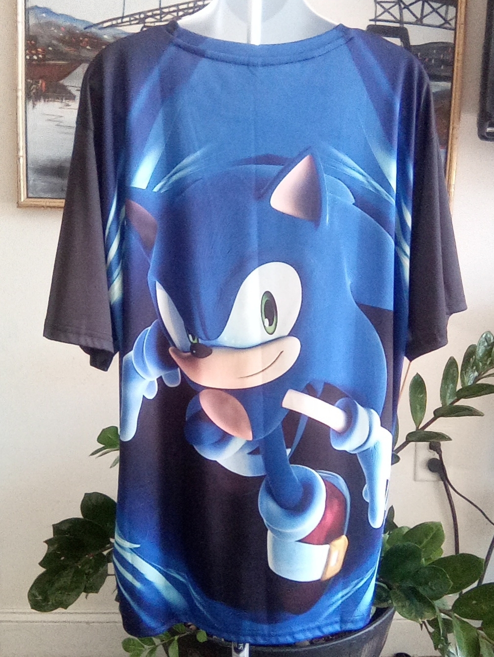 Sonic the Hedgehog Blue Aura Tee P2P 25" L 30" 3XL NWOT - Picture 3 of 4